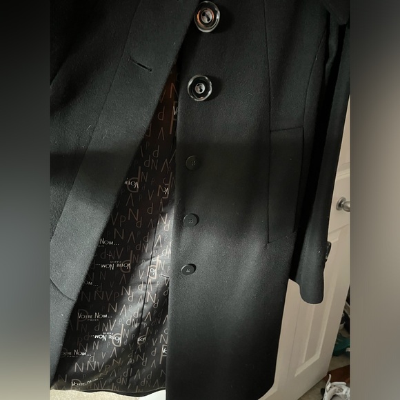 Votre Nom | Black Wool/Cashmere Blend Coat | Size XS - Picture 7 of 13
